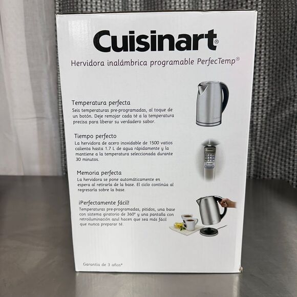 Cuisinart PerfecTemp Cordless Programmable Kettle New 1.7 Liter Capacity CPK17P1 - Picture 2 of 10